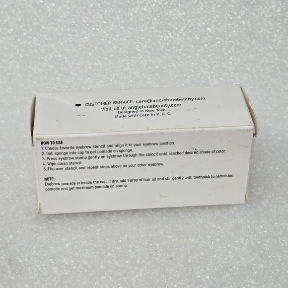 Angiehaie Eyebrow Stamp & Eyebrow Pomade Stencil Kit In Dark Brown - Picture 2 of 3